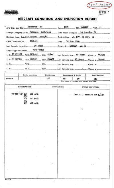 Aircraft Condition and Inspection Report